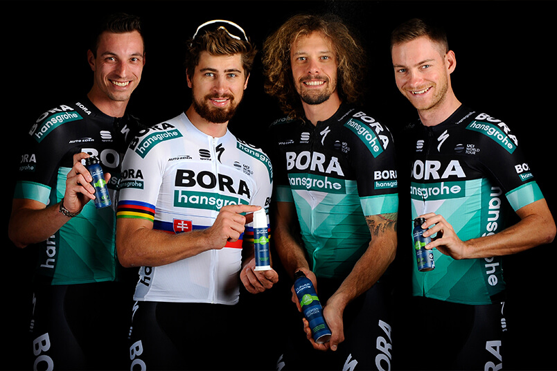 Peter Sagan e il team di Bora Hansgrohe